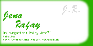 jeno rafay business card